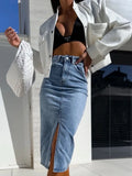 Jupe en jean stretch