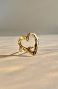 Bague cœur sculpté