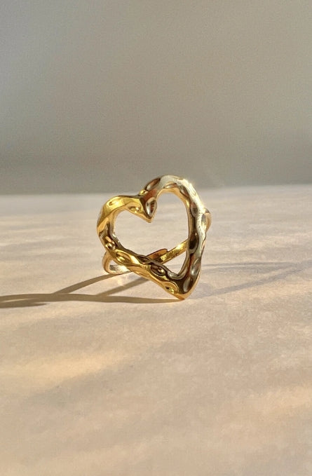 Bague cœur sculpté