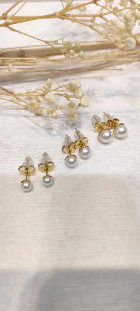 Boucles d’oreilles trio perle